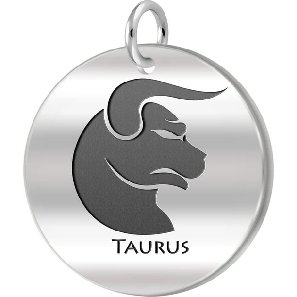 0.925 Sterling Silver Zodiac Taurus Bull April & May Charm Pendant Necklace 0.925 Sterling Silver Zodiac Taurus Bull April & May Charm Pendant Necklace